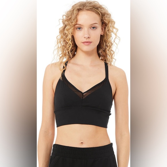 Alo Yoga Sneak Long Bra in Black - Size S - Picture 3 of 14